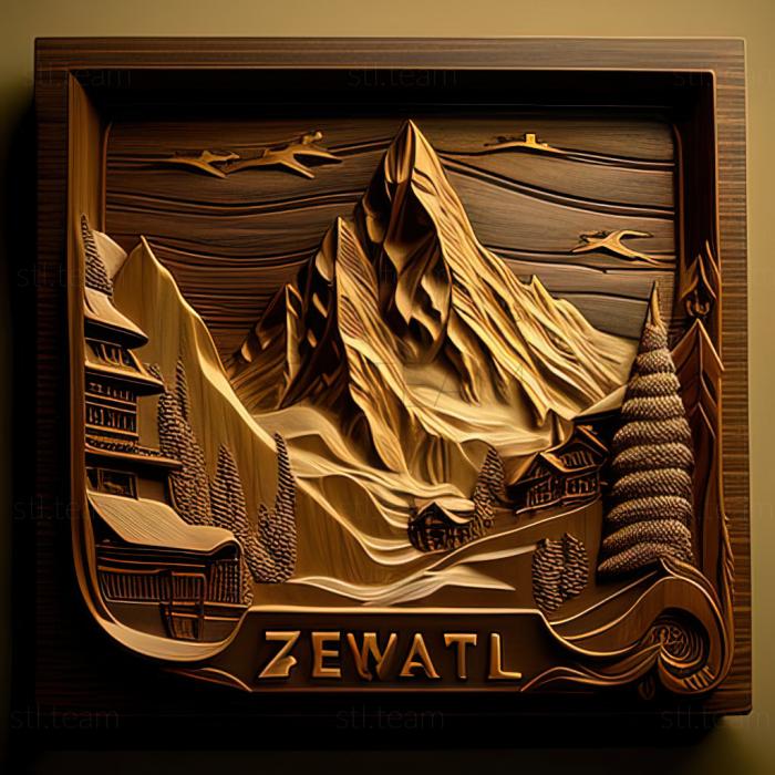 3D model Zermatt in Switzerland (STL)